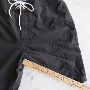 J Crew Mens Black Nylon Swim Short Trunk Size 31 Inseam 9" Lined